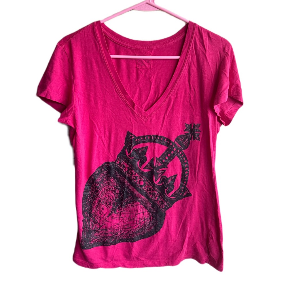 Inollie Cyber y2k tattoo t-shirt hearts and crowns size large